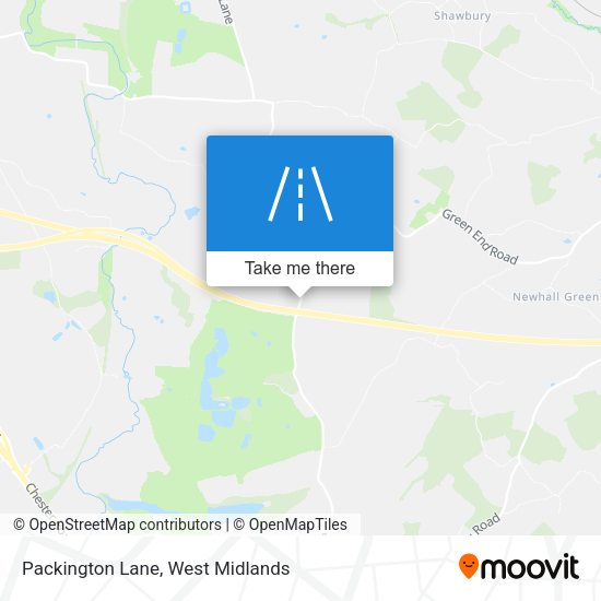 Packington Lane map