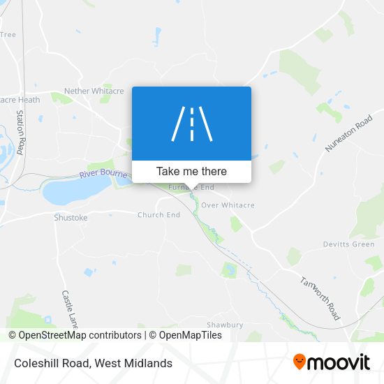 Coleshill Road map