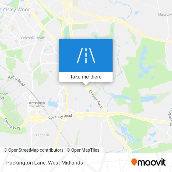 Packington Lane map