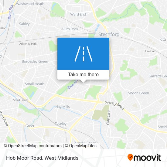 Hob Moor Road map