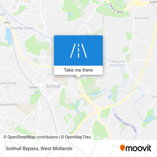 Solihull Bypass map