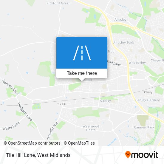 Tile Hill Lane map