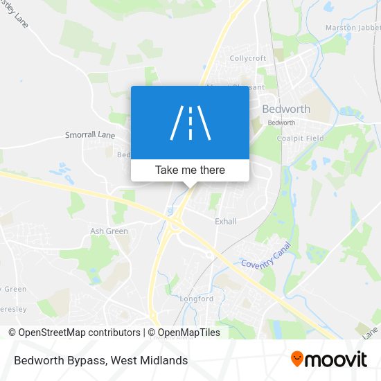 Bedworth Bypass map