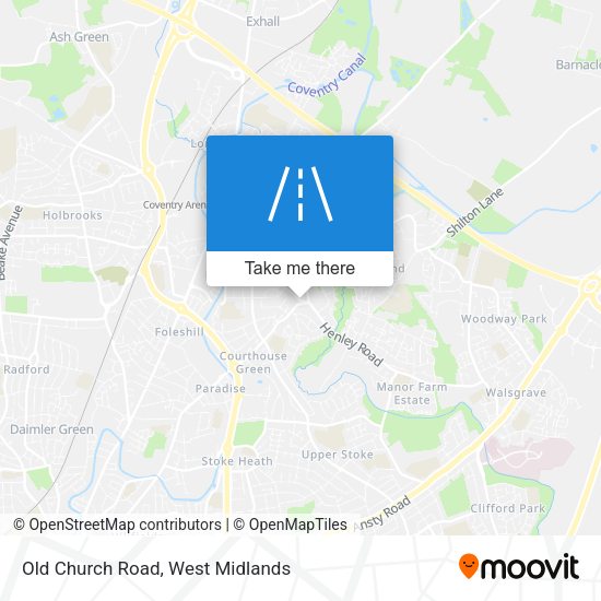 Old Church Road map