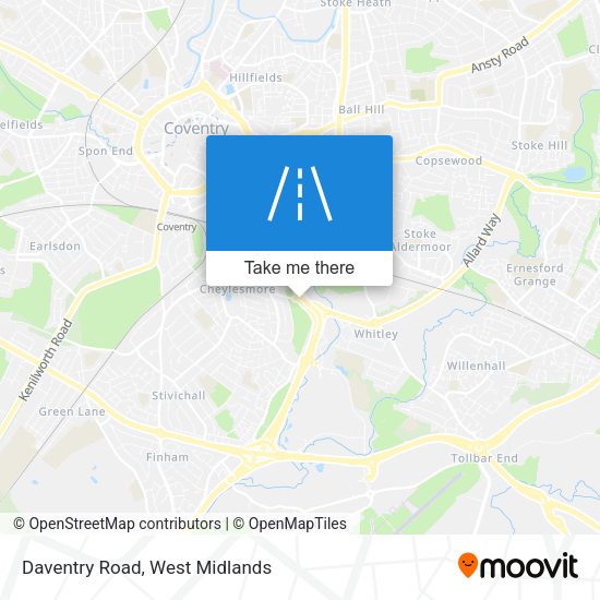 Daventry Road map