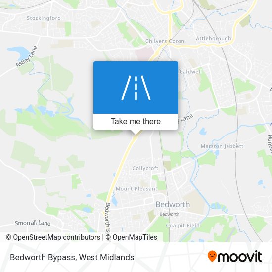 Bedworth Bypass map