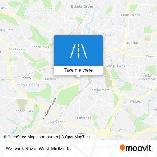 Warwick Road map