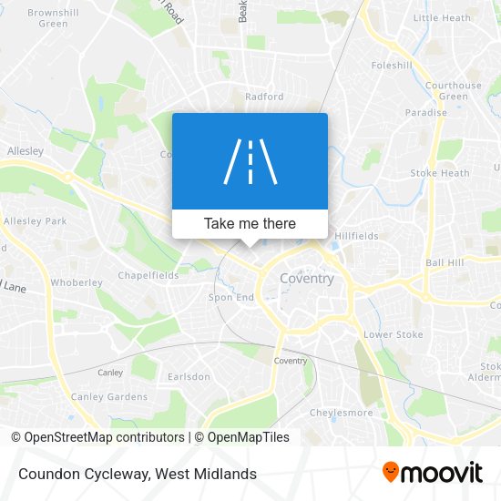 Coundon Cycleway map