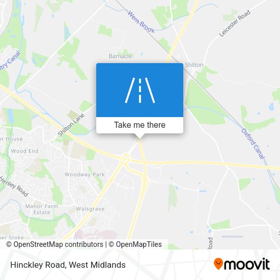 Hinckley Road map