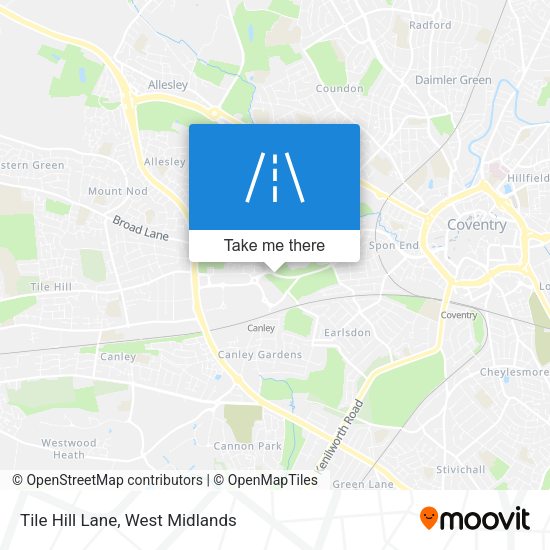 Tile Hill Lane map