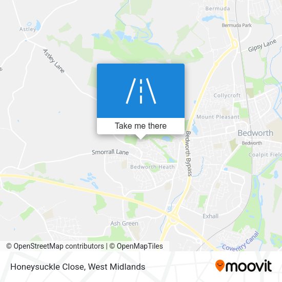 Honeysuckle Close map