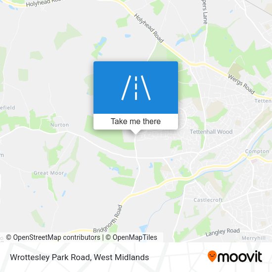 Wrottesley Park Road map