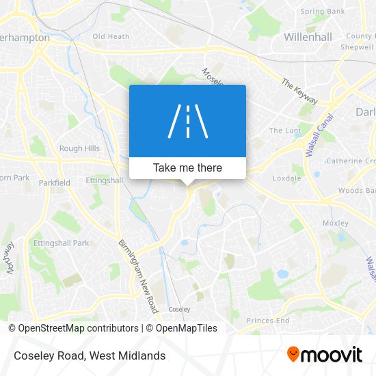 Coseley Road map
