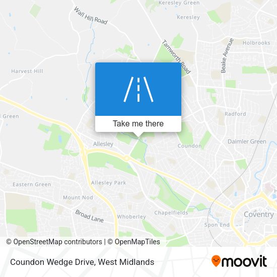 Coundon Wedge Drive map