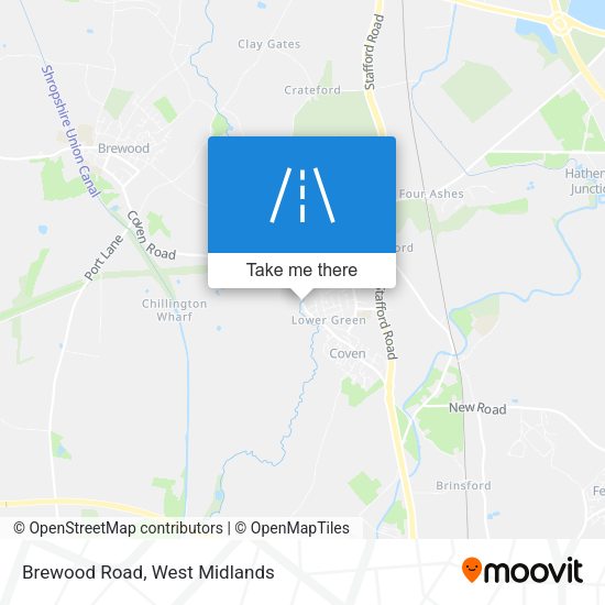Brewood Road map