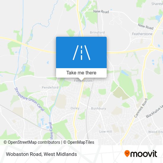 Wobaston Road map