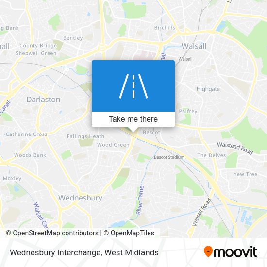 Wednesbury Interchange map