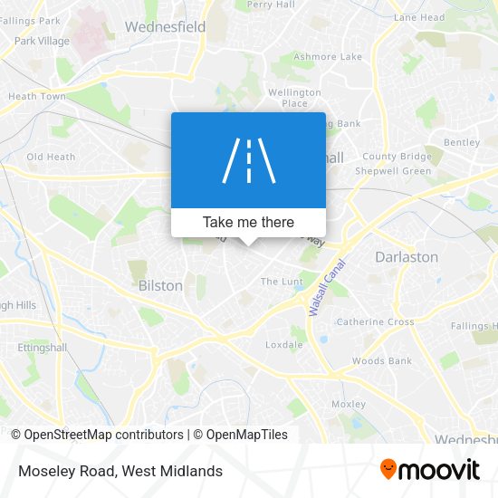 Moseley Road map