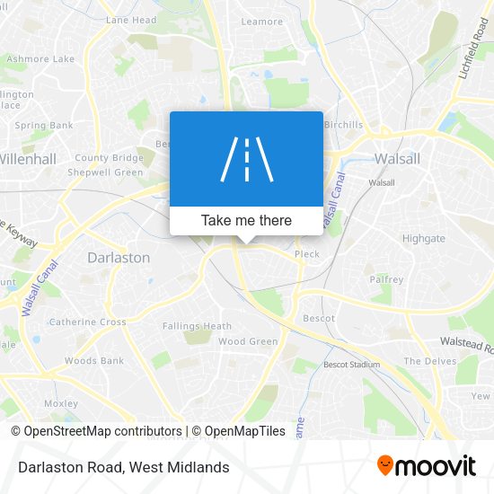 Darlaston Road map