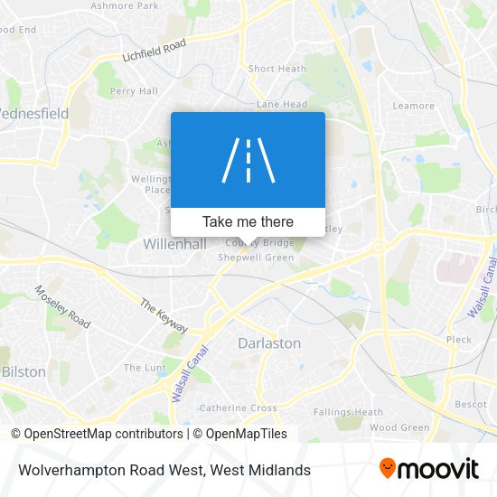 Wolverhampton Road West map