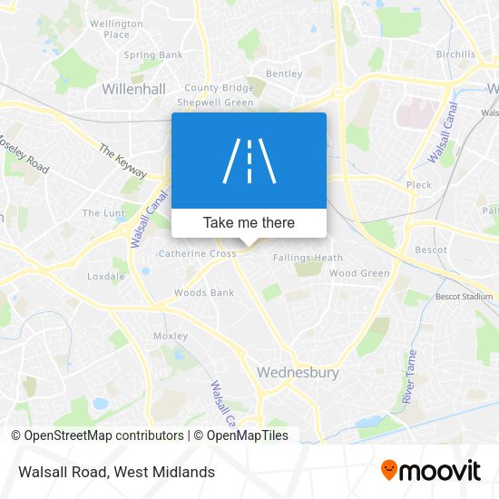 Walsall Road map