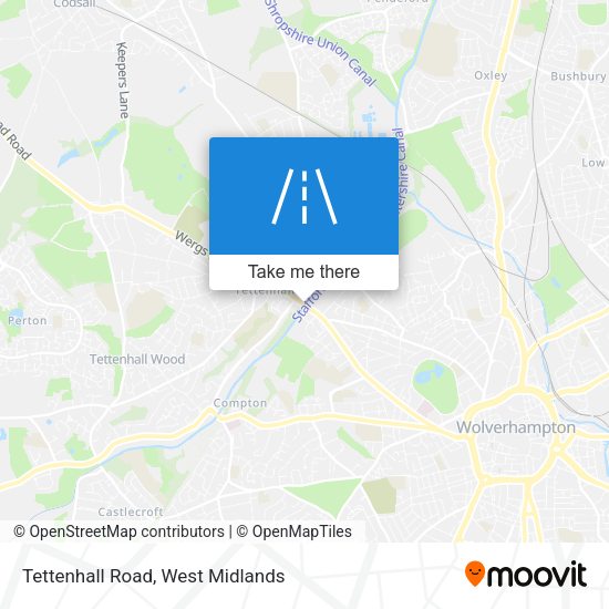 Tettenhall Road map