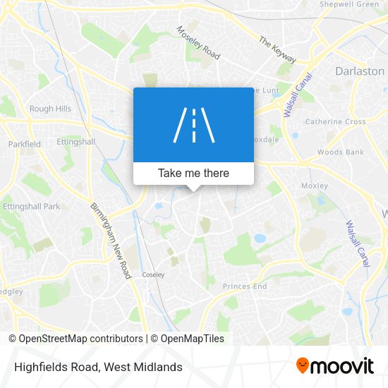 Highfields Road map