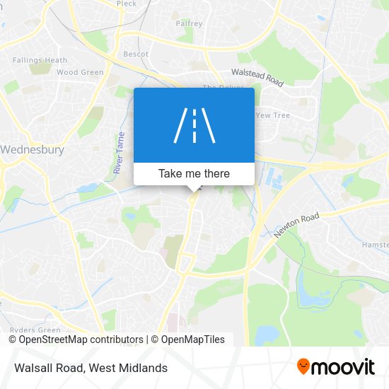Walsall Road map