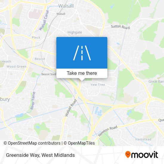 Greenside Way map
