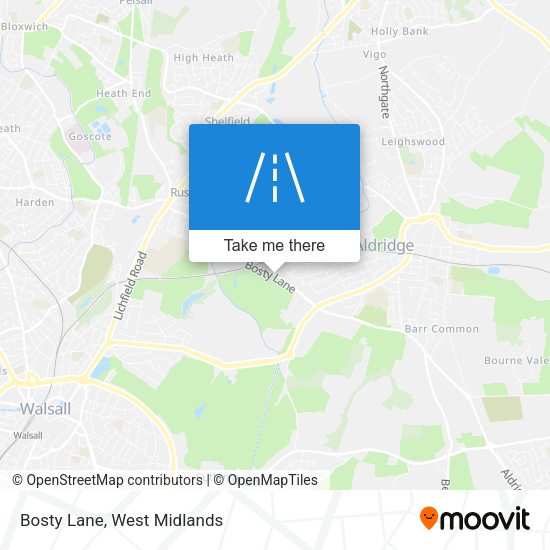 Bosty Lane map