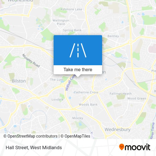 Hall Street map