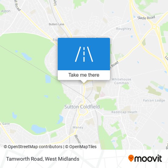 Tamworth Road map