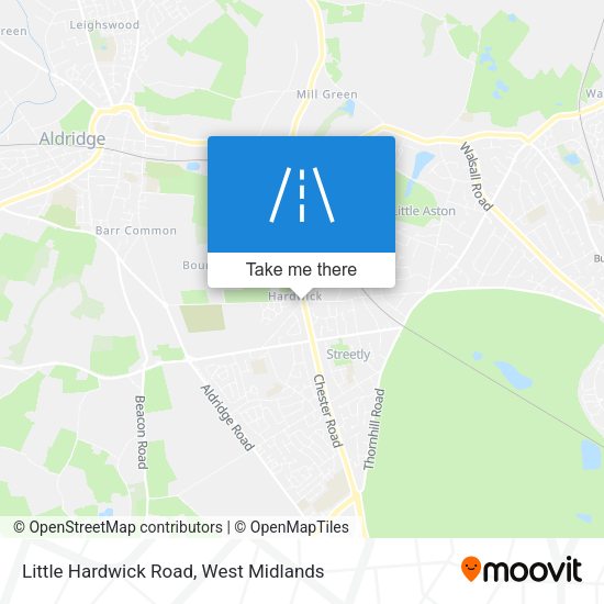 Little Hardwick Road map