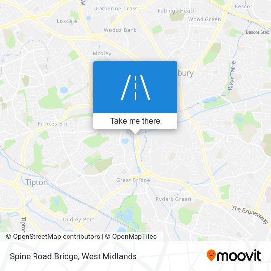 Spine Road Bridge map
