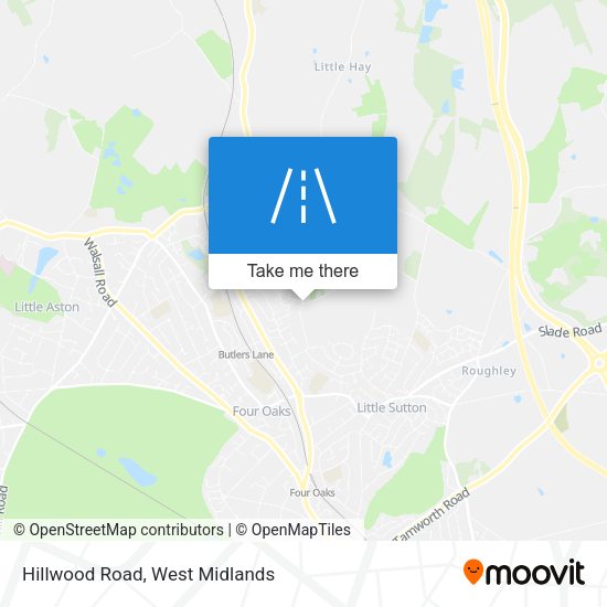 Hillwood Road map