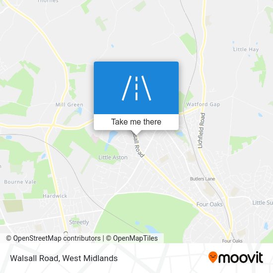 Walsall Road map