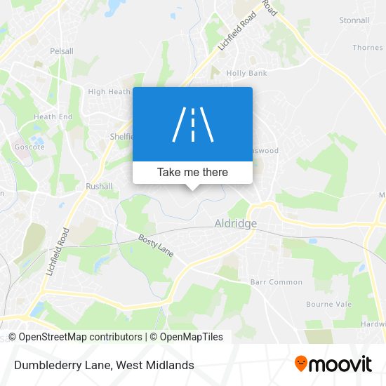 Dumblederry Lane map
