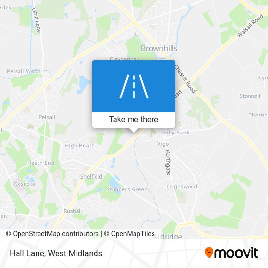 Hall Lane map