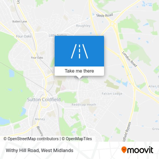 Withy Hill Road map