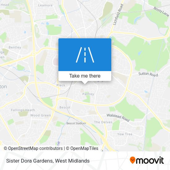 Sister Dora Gardens map