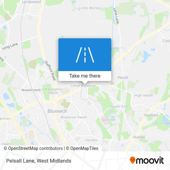Pelsall Lane map