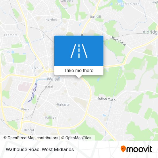 Walhouse Road map