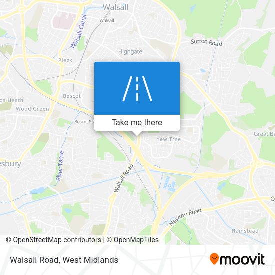 Walsall Road map