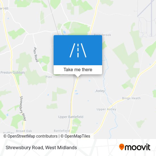Shrewsbury Road map