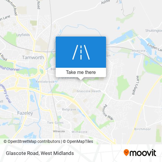 Glascote Road map