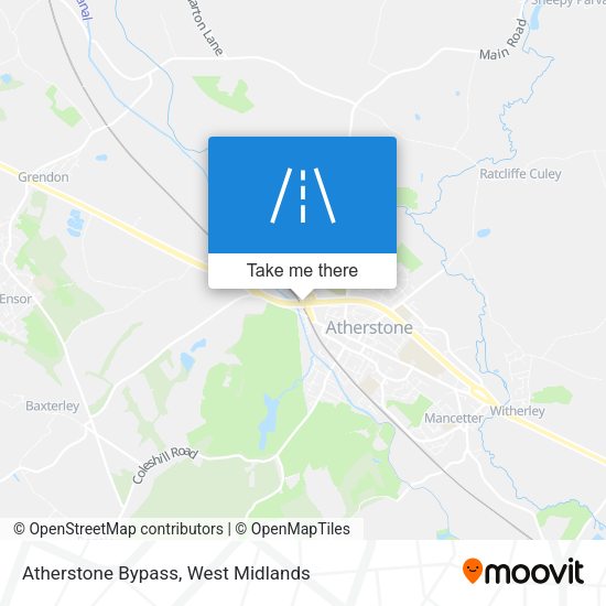 Atherstone Bypass map