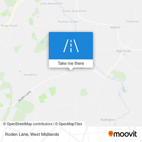 Roden Lane map