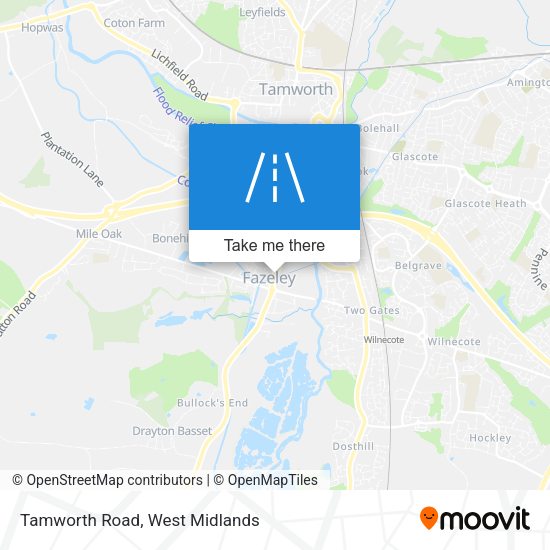 Tamworth Road map