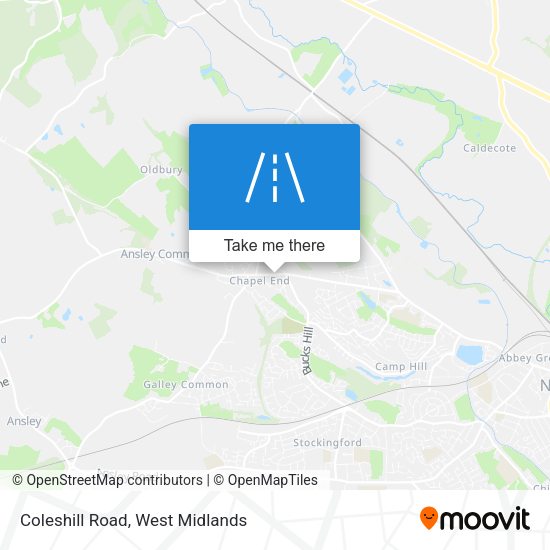 Coleshill Road map