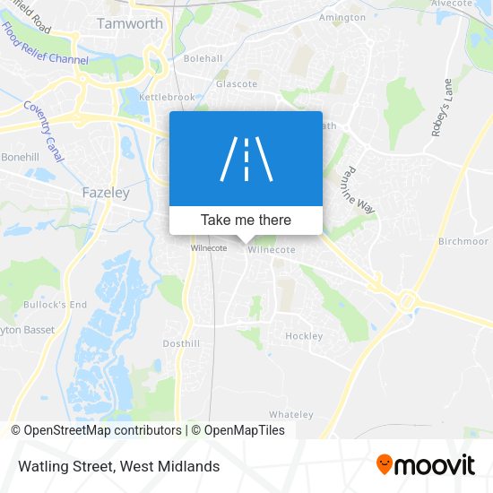 Watling Street map